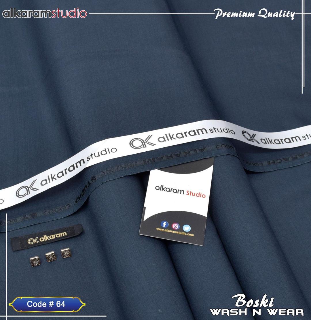 Men’s Unstitched Wash And Wear Plain Suit