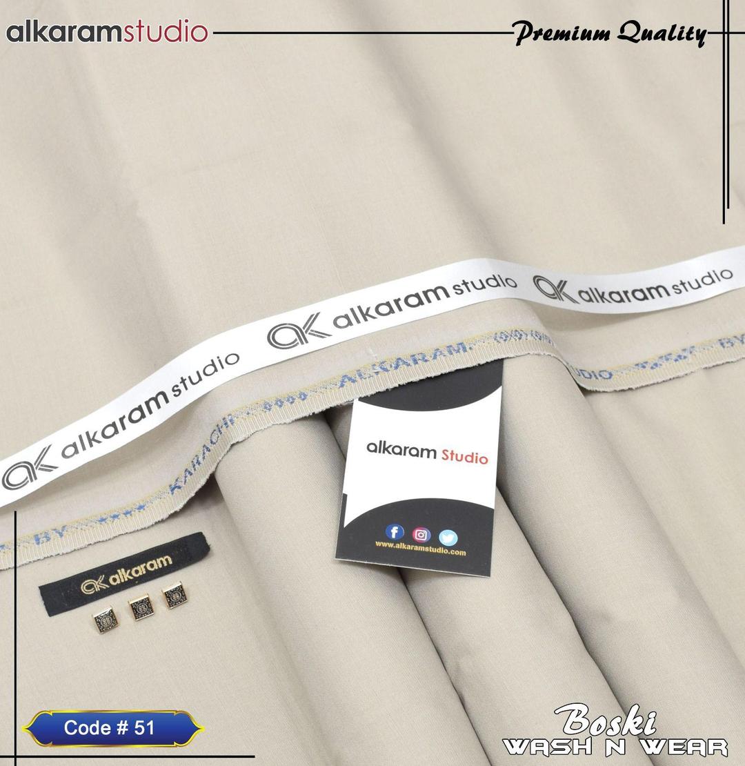 Men’s Unstitched Wash And Wear Plain Suit