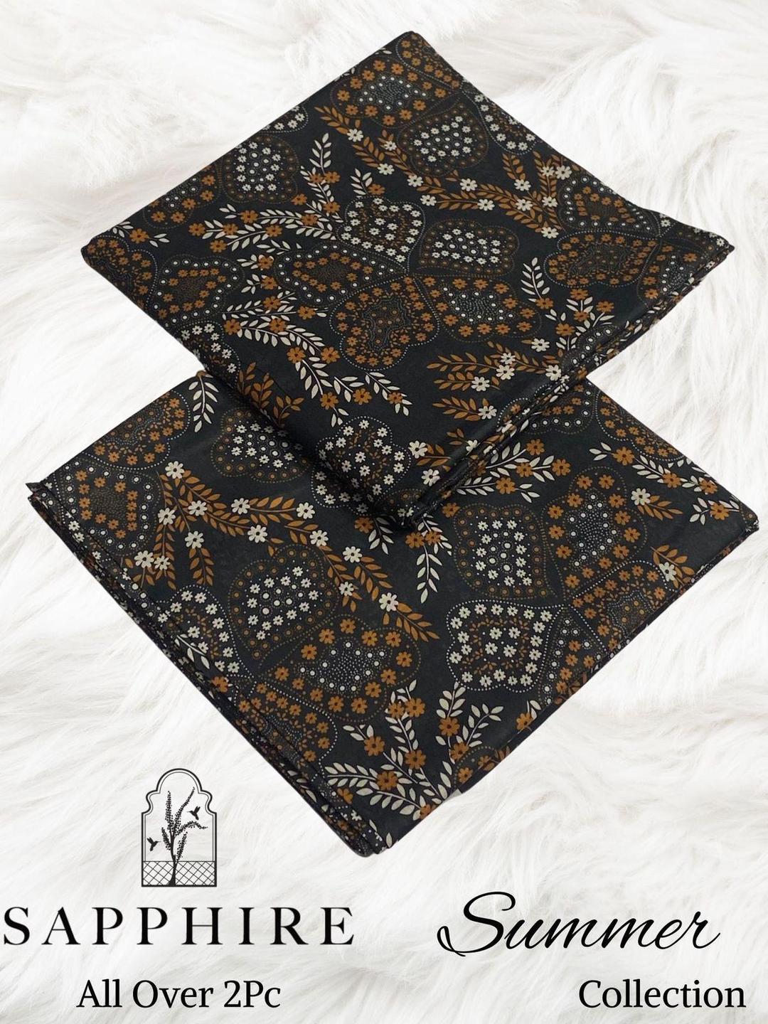 2 Pcs Women's Unstitched Printed Suit