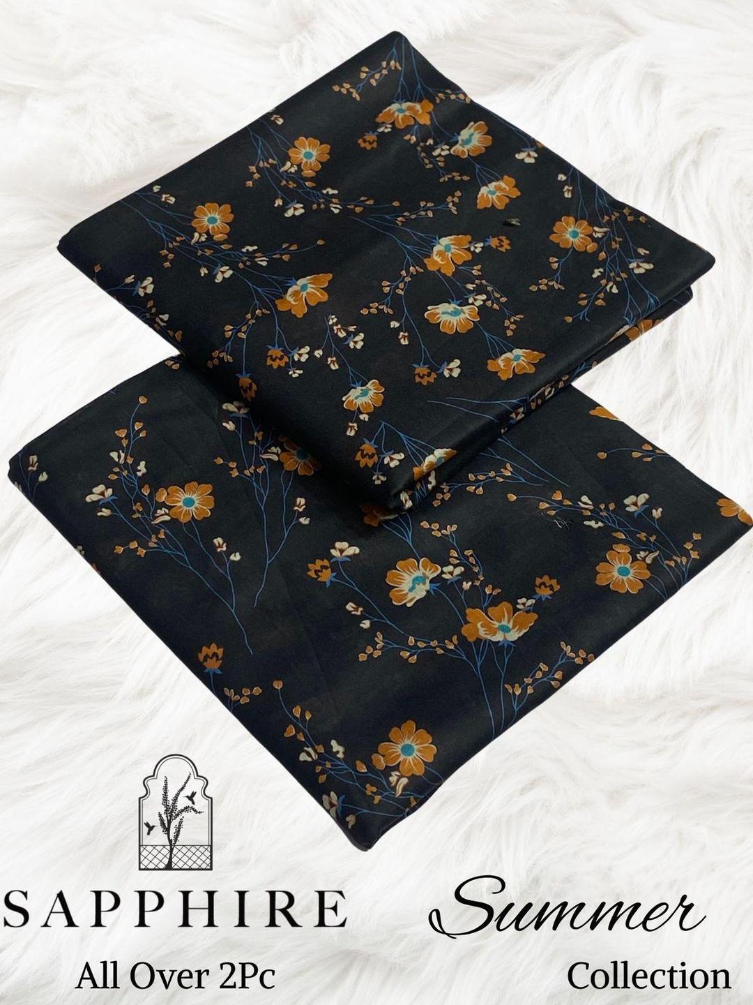 2 Pcs Women's Unstitched Printed Suit