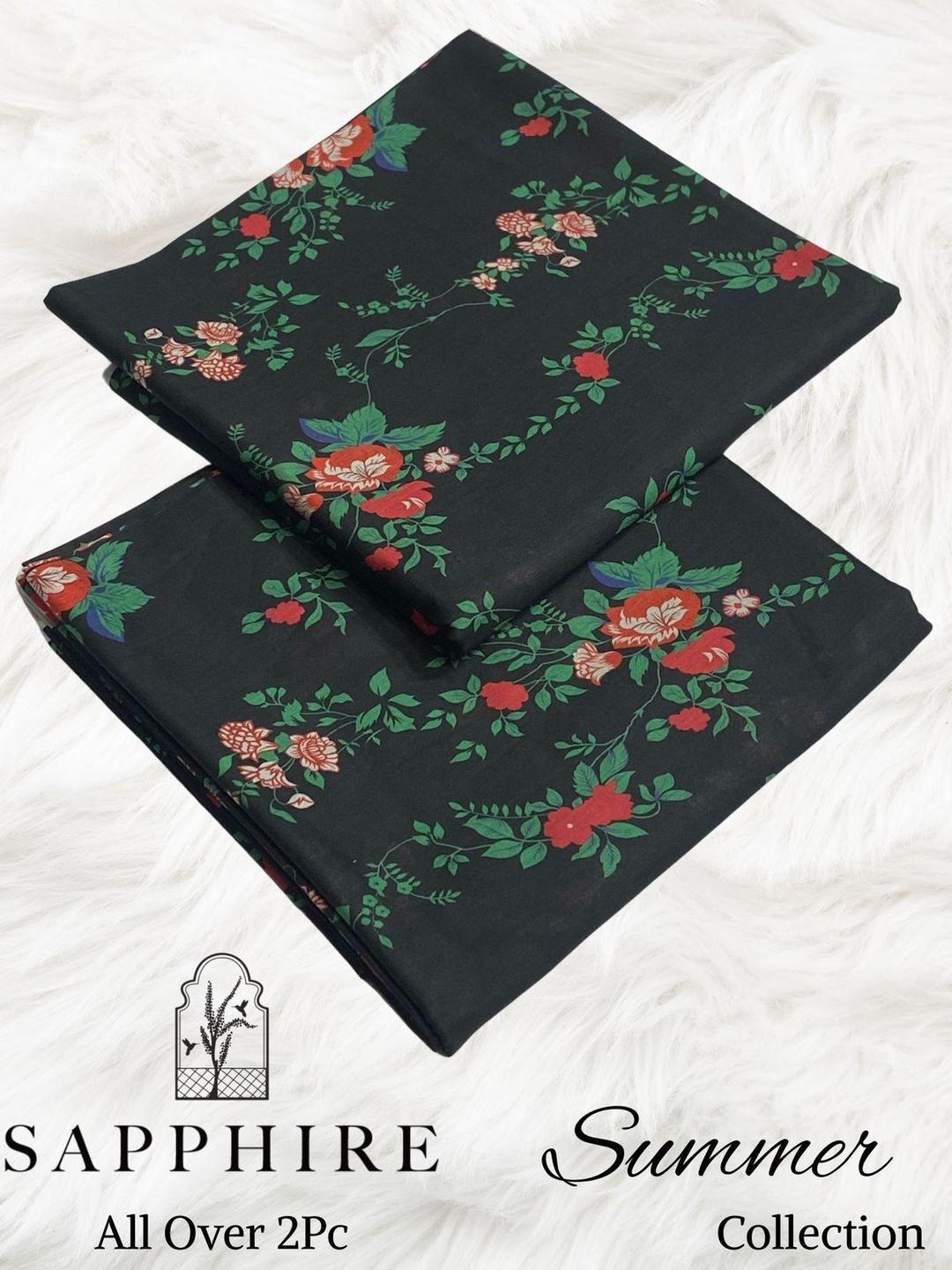 2 Pcs Women's Unstitched Printed Suit