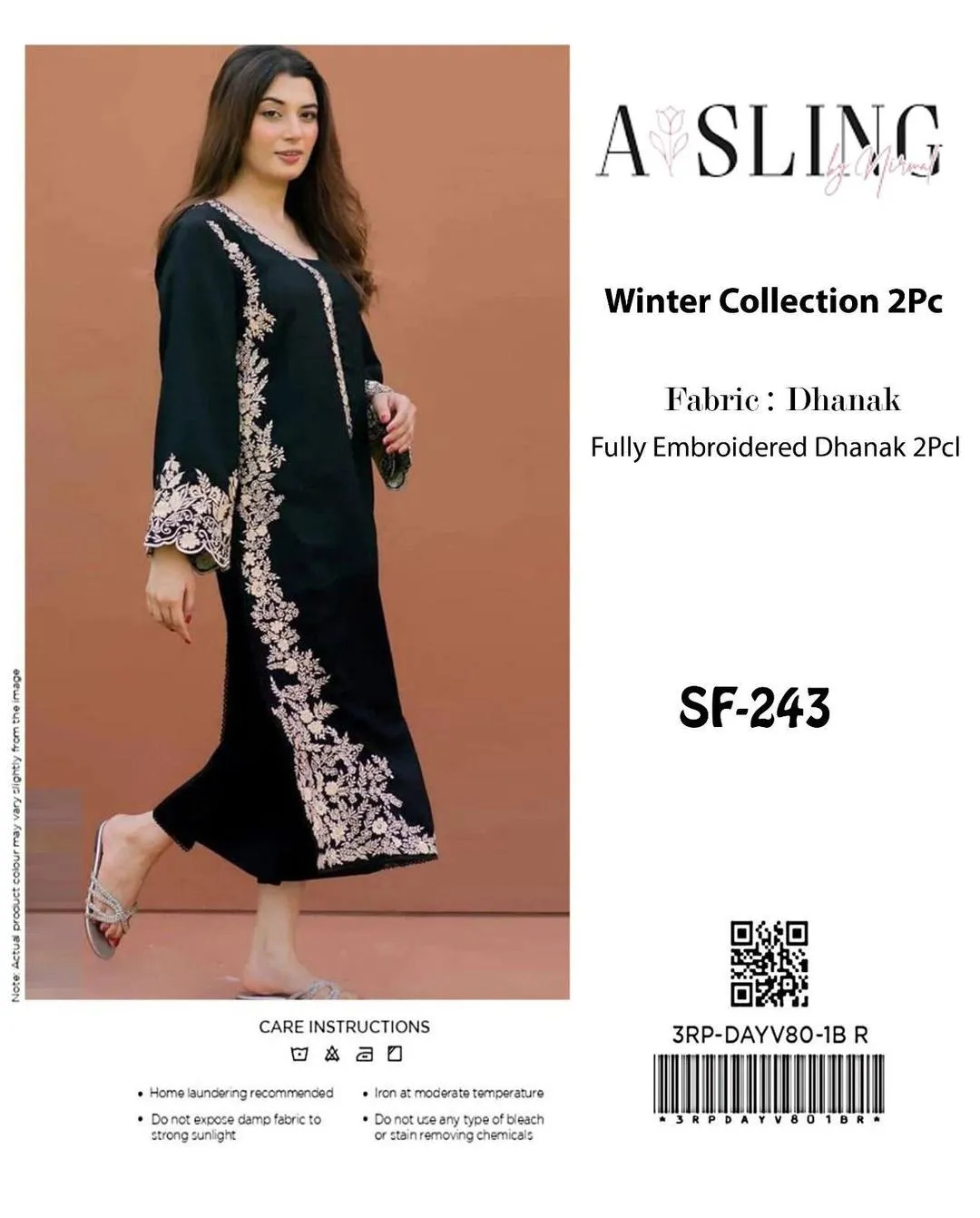 2 Pcs Women's Unstitched Embroidered Suit