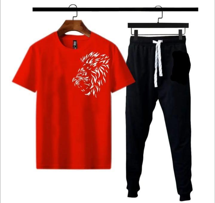 2 Pcs Micro Polyester Printed T-Shirt And Trouser