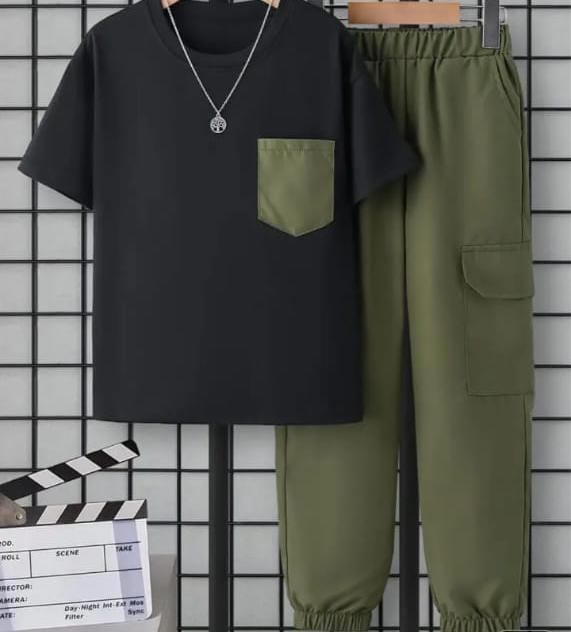 Men's Dri Fit Track Suit - 1 Pc Plain Green Set