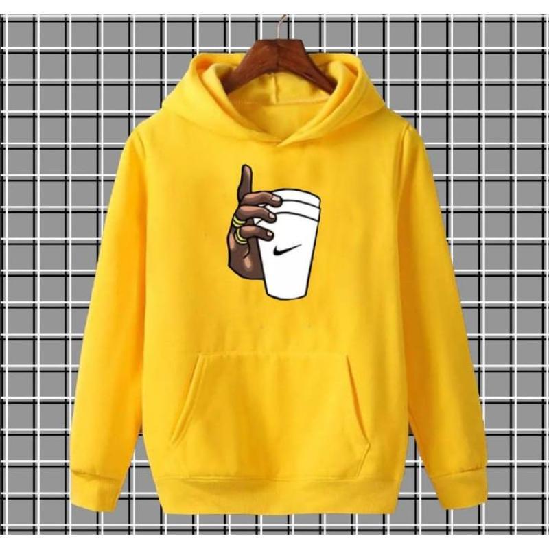 1 Pc Men's Cotton Fleece Printed Hoodie