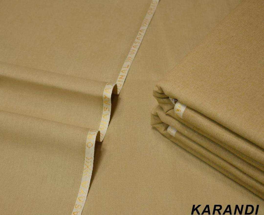 Men’s Unstitched Karandi Plain Suit