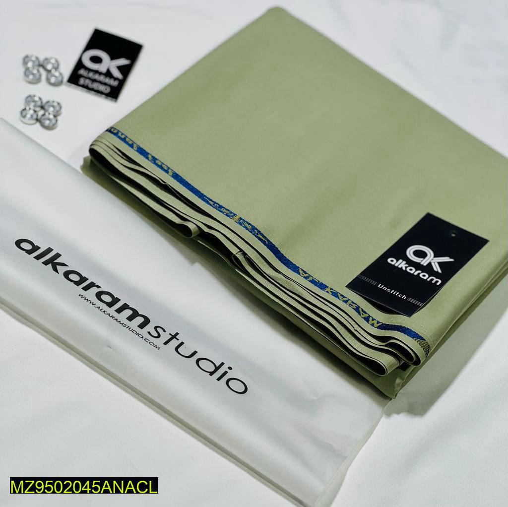 Men's Unstitched Wash And Wear Plain Suit