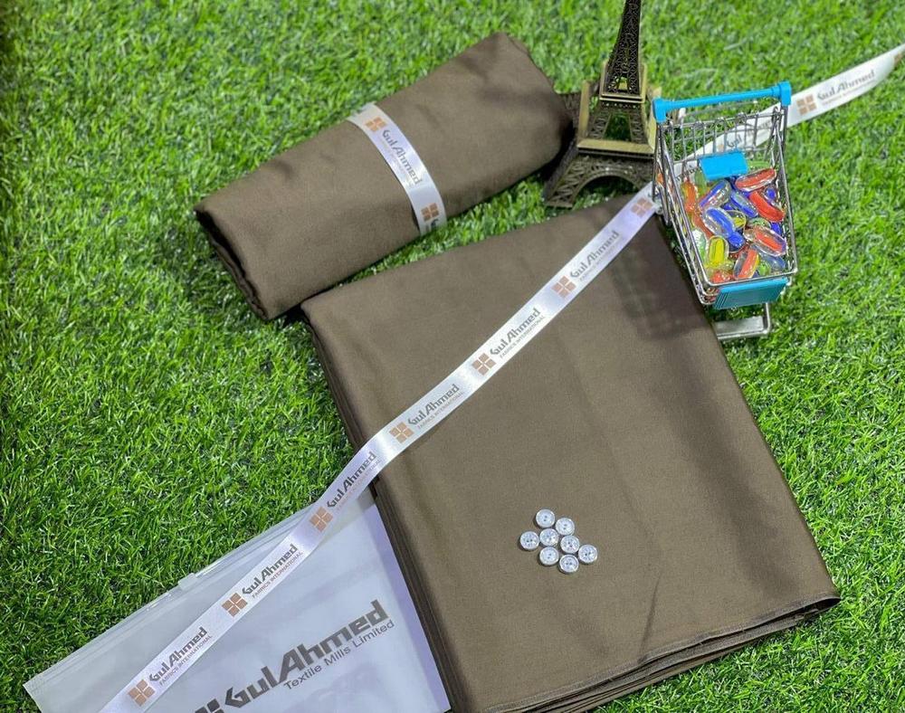 Men's Unstitched Wash And Wear Plain Suit