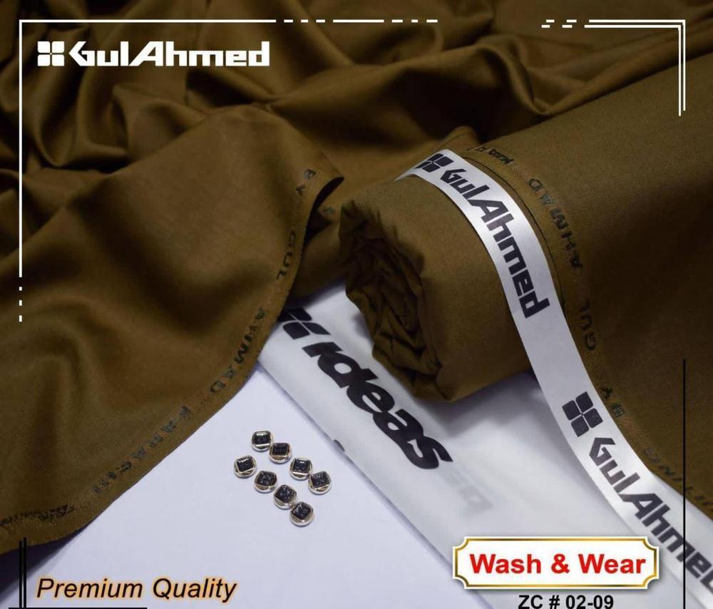 Men’s Unstitched Wash And Wear Plain Suit