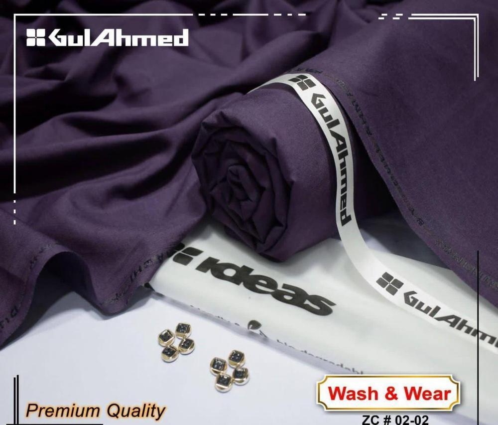 Men’s Unstitched Wash And Wear Plain Suit