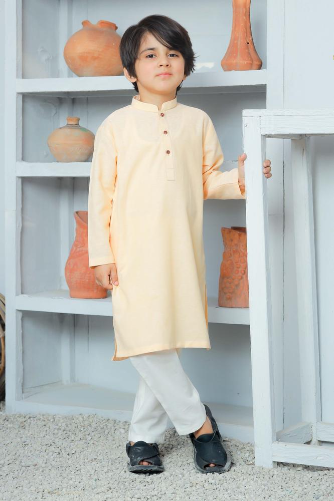 Zero & Beyond-Peach Kurta