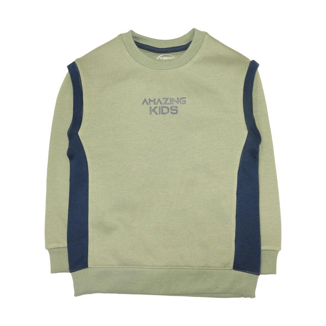 1 Pc Unisex Stitched Fleece Textured Sweatshirt