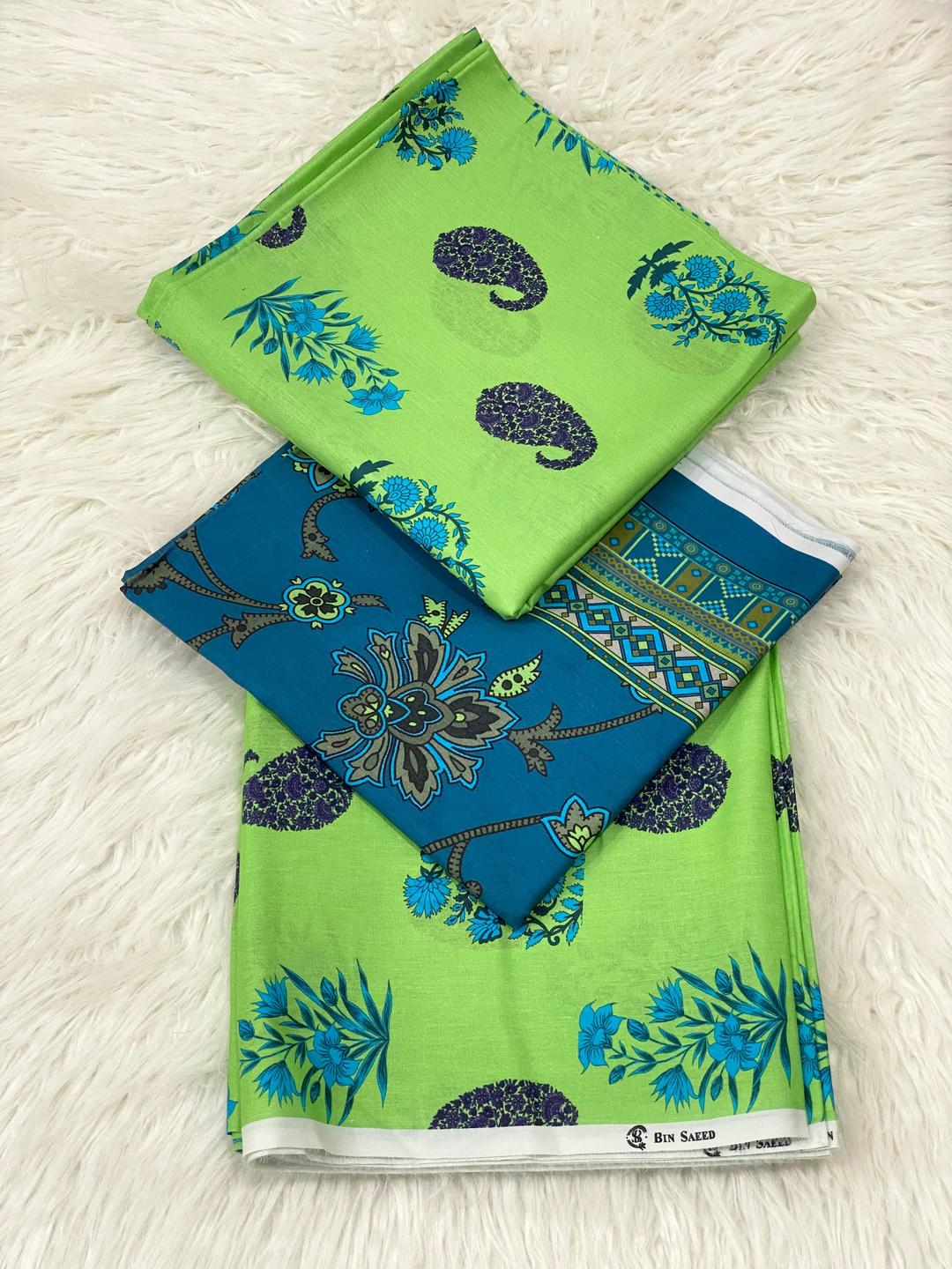 3 Pcs Women's Unstitched Digital Print Suit