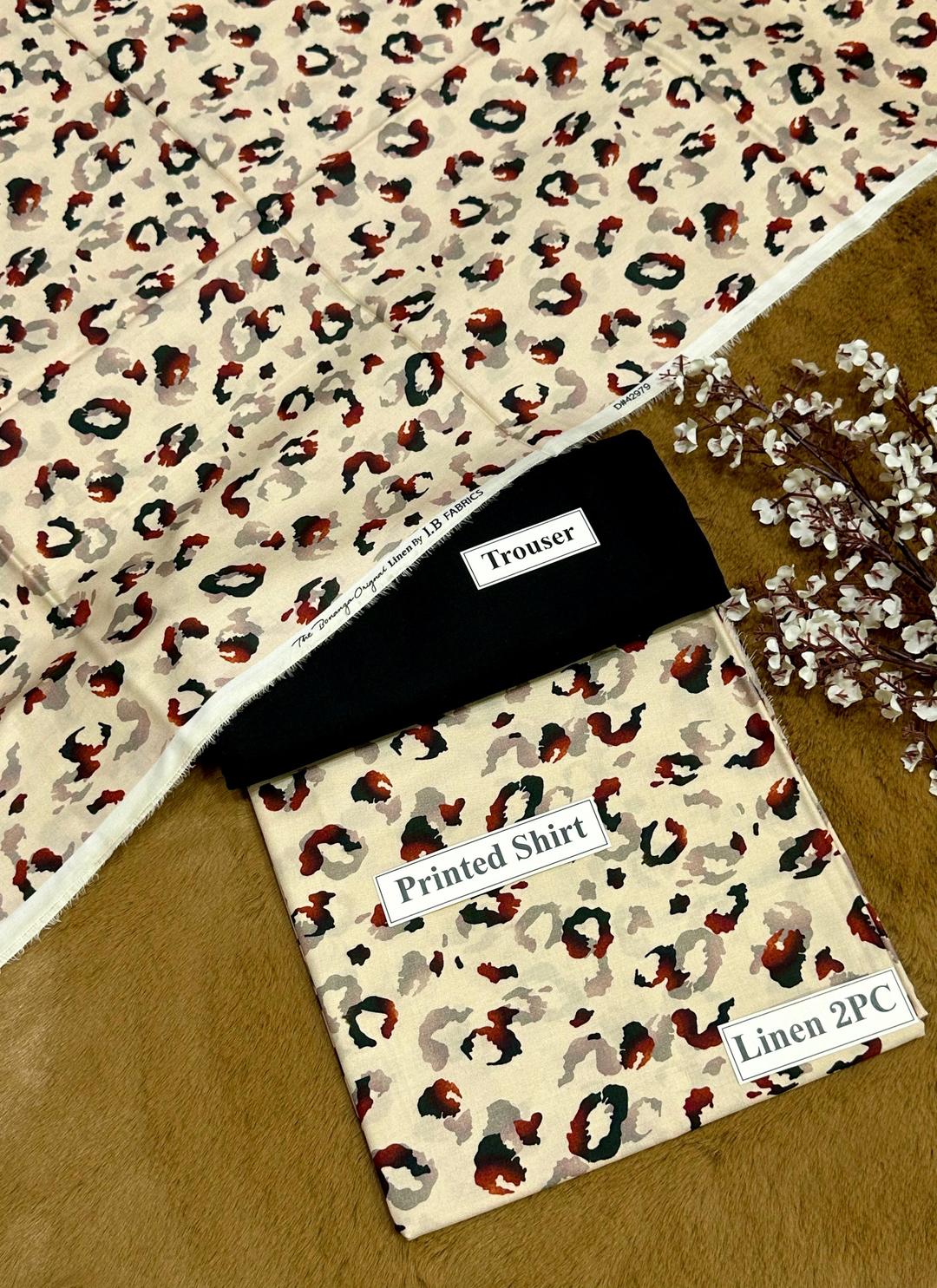 2 Pcs Women's Unstitched Printed Suit