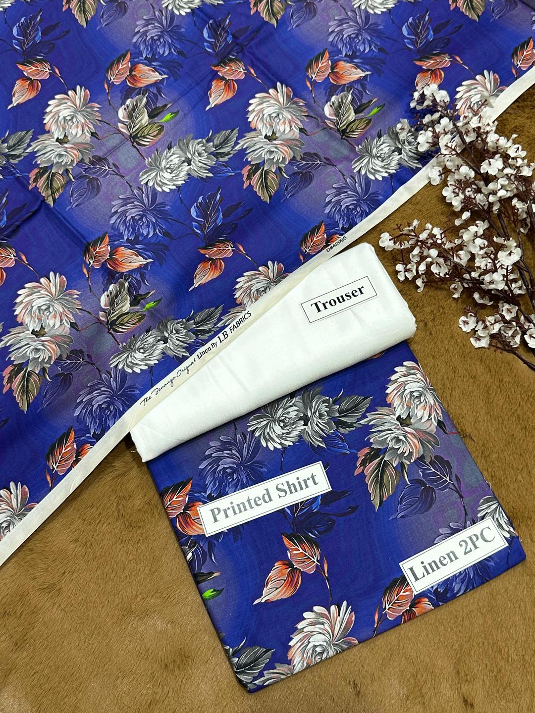 2 Pcs Women's Unstitched Printed Suit