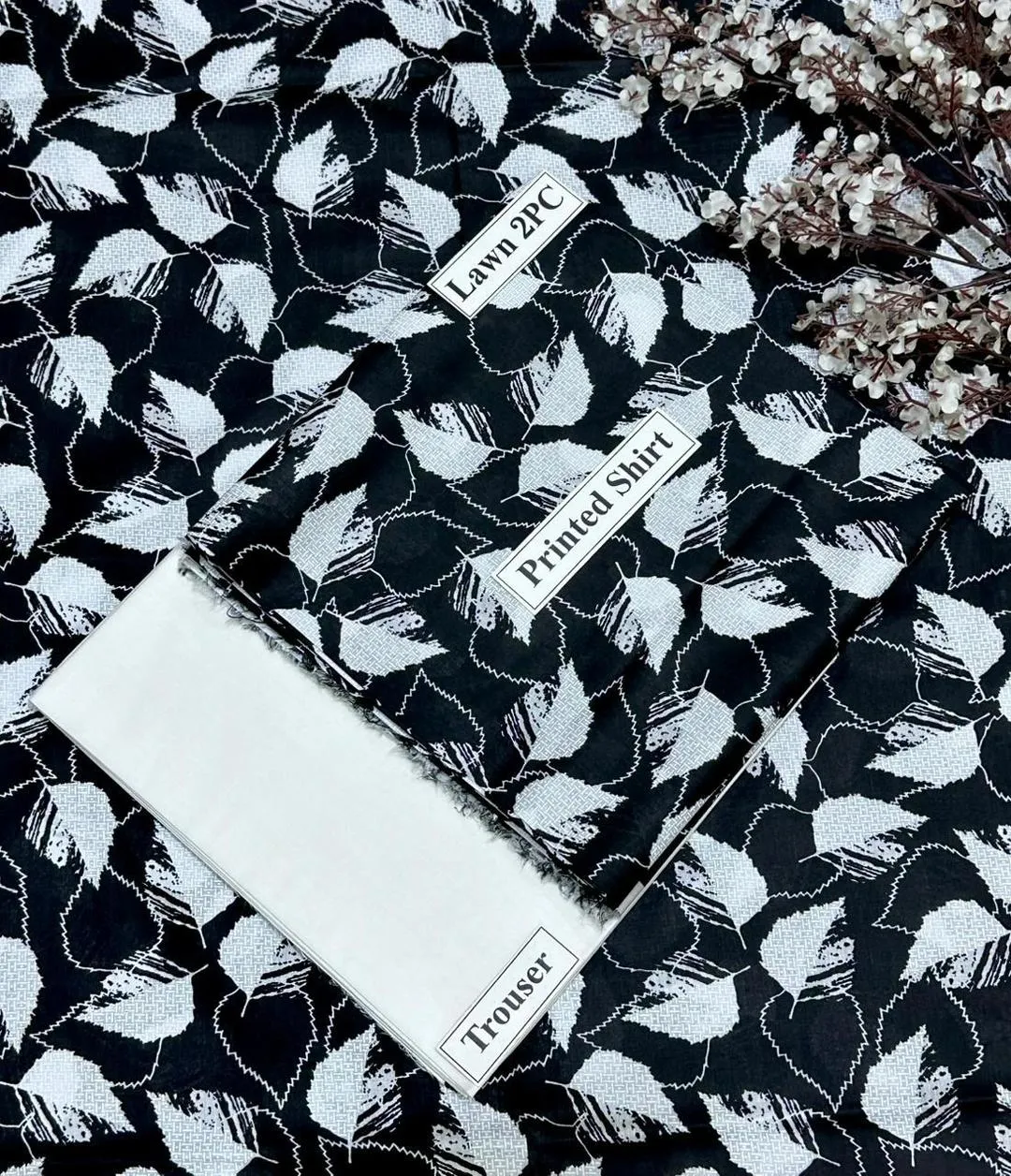 2 Pcs Women's Unstitched Digital Print Suit