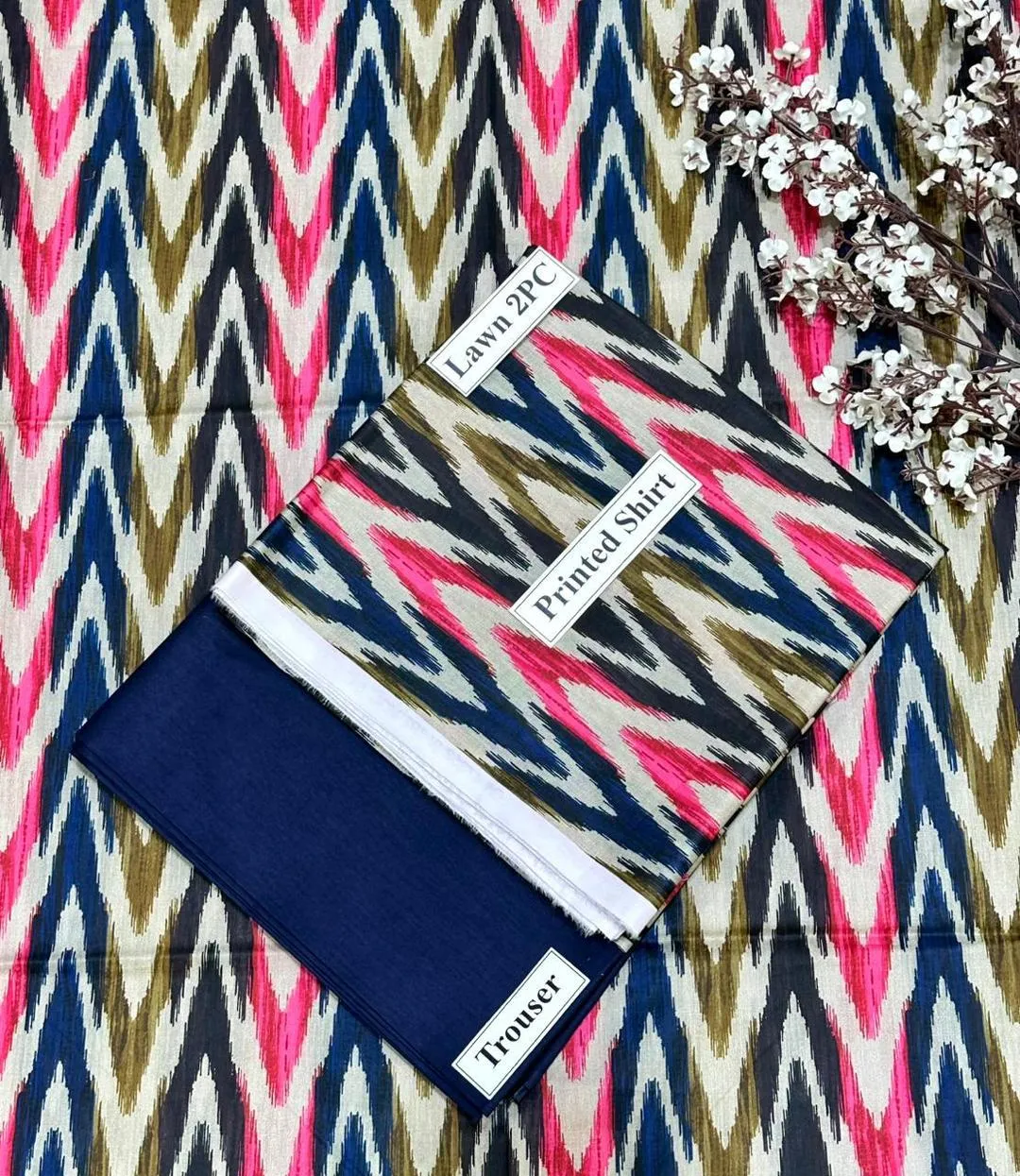 2 Pcs Women's Unstitched Digital Print Suit