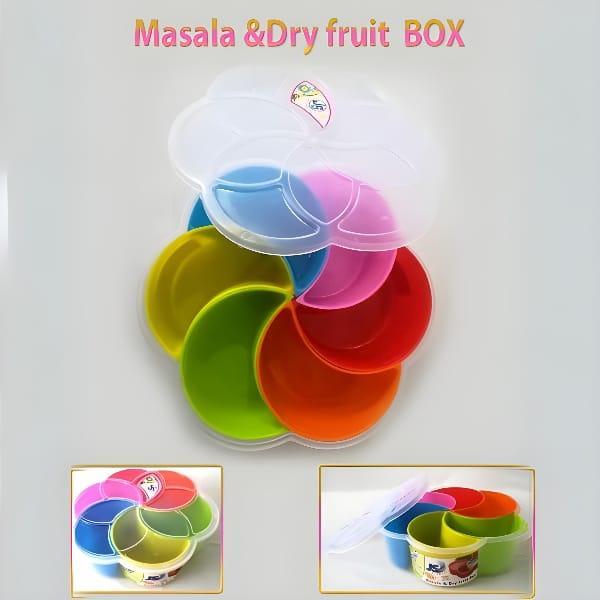 6 Partition Colorful Masala/Dry Fruit Box