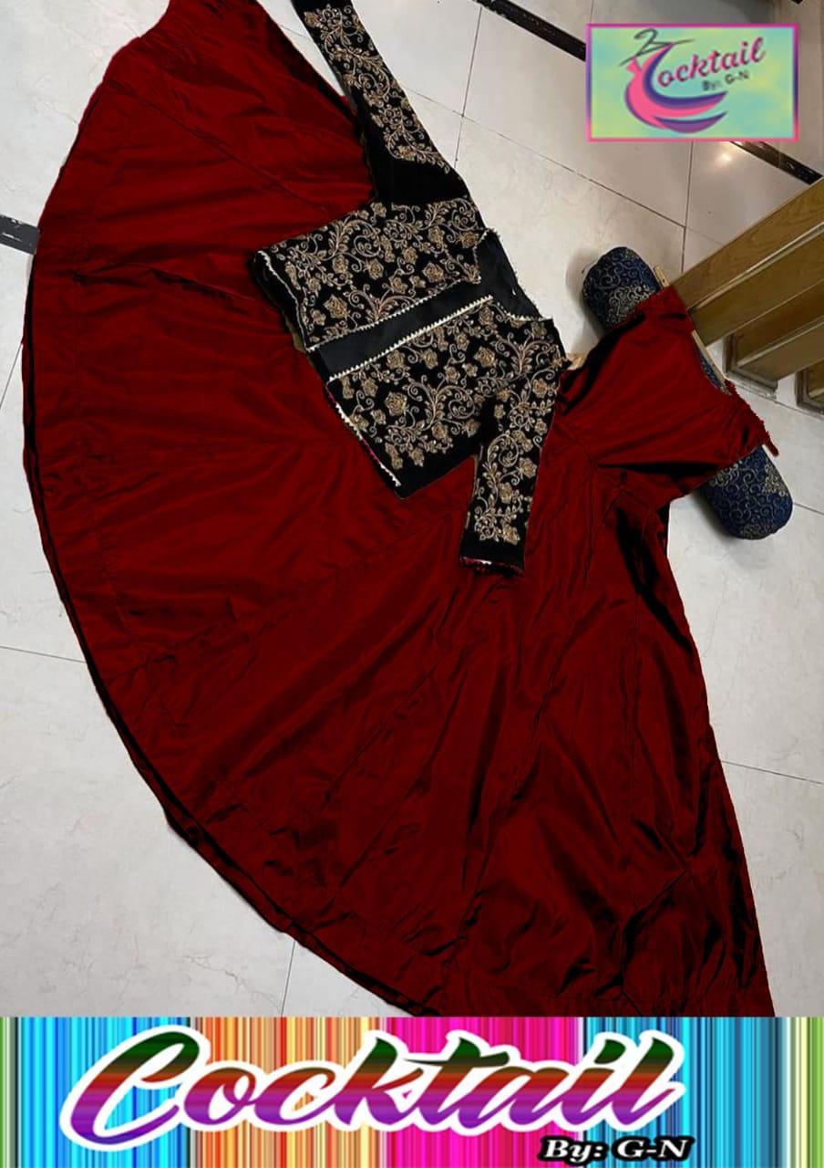 Chic Maroon Silk Maxi Dress with Jacket - 2 Pcs Ensemble