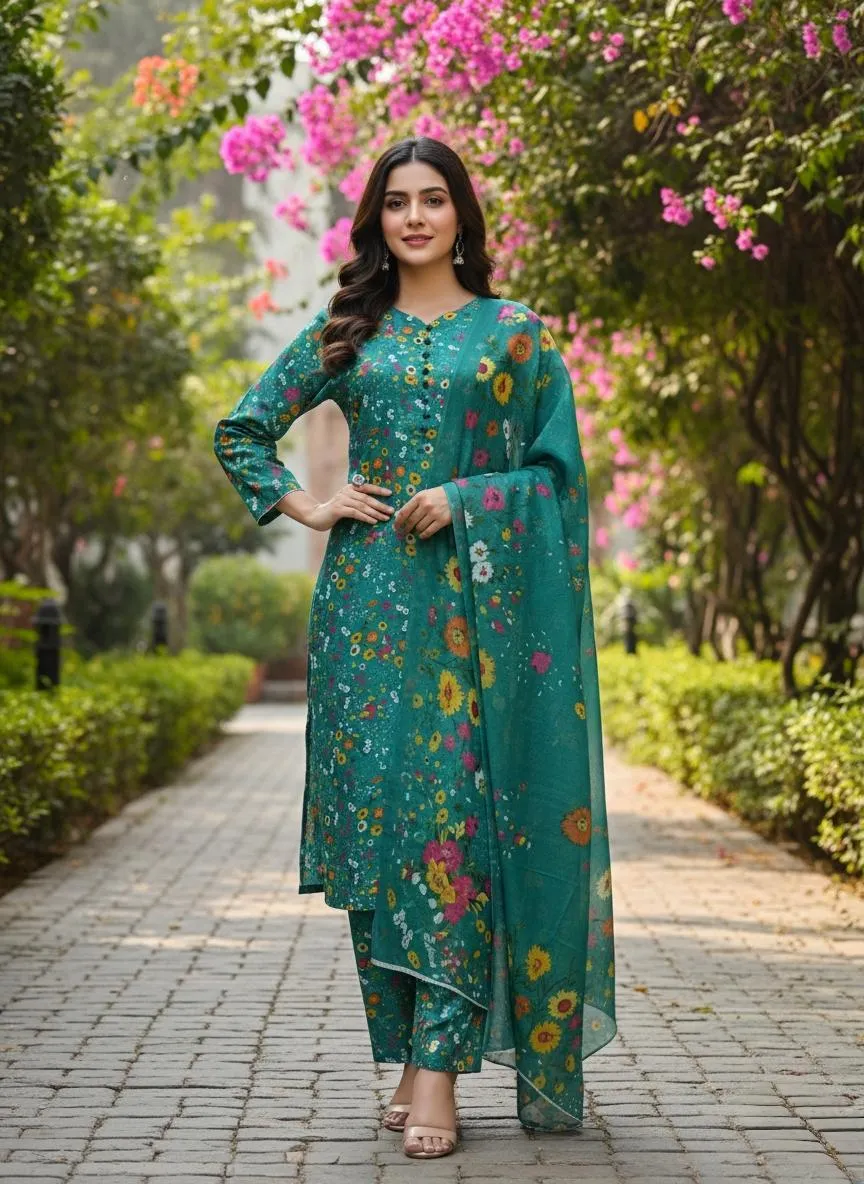 Winter Collection 3 Pcs Stitched Micro Polo Cotton Women Dress Marina Wool Specially