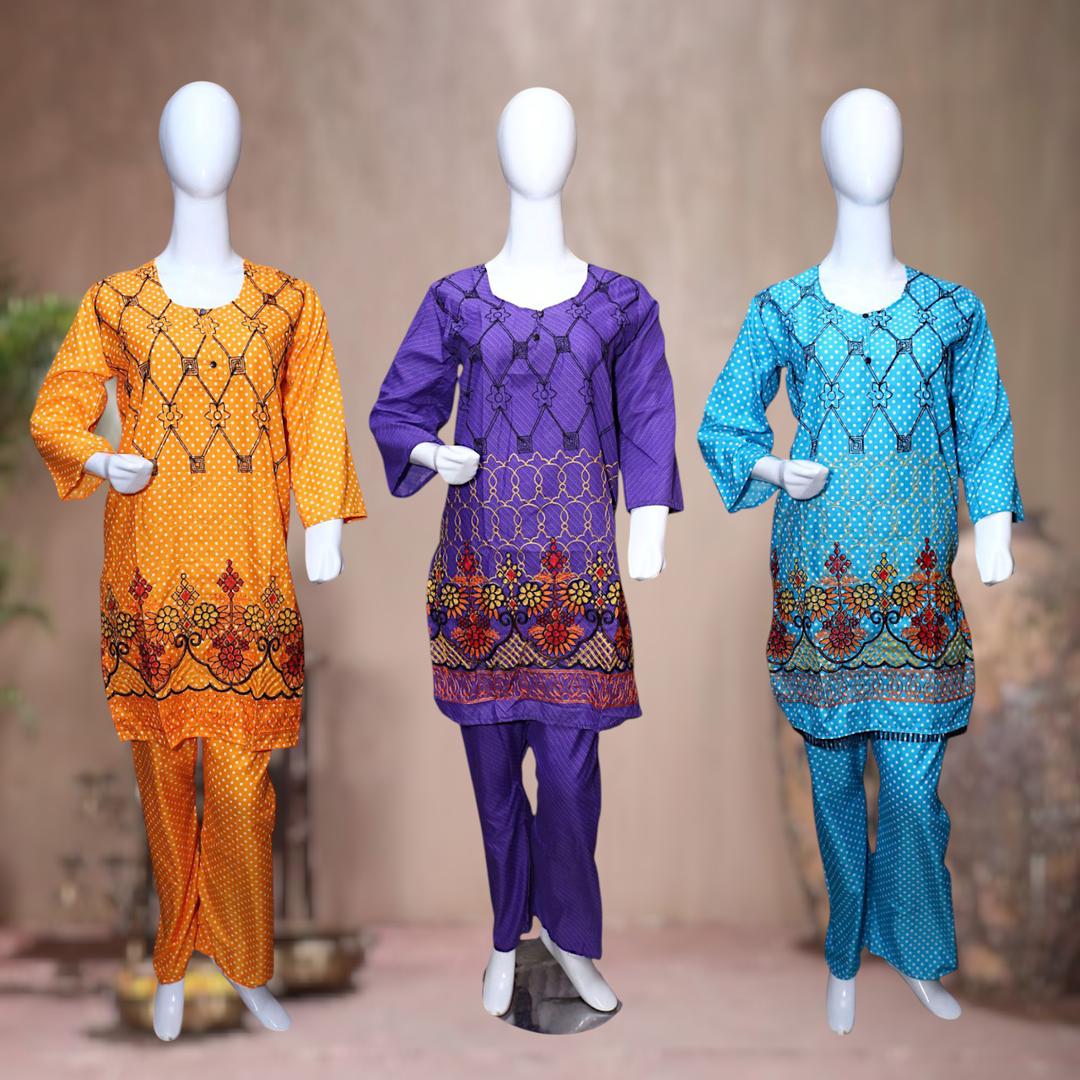 Chic Embroidered Lawn Shirt and Trouser Set - 2 Pcs