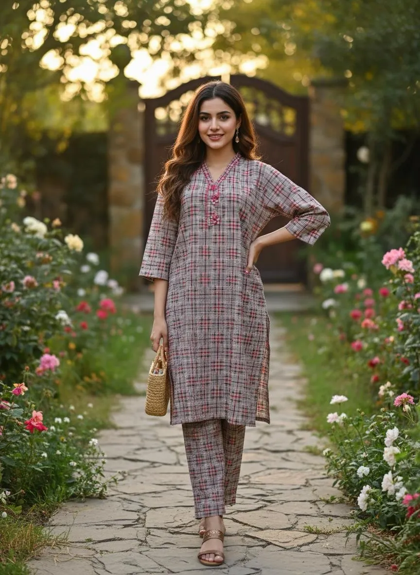 Winter Collection 2 Pcs Stitched Micro Polo Cotton Women Dress Marina Wool Specially