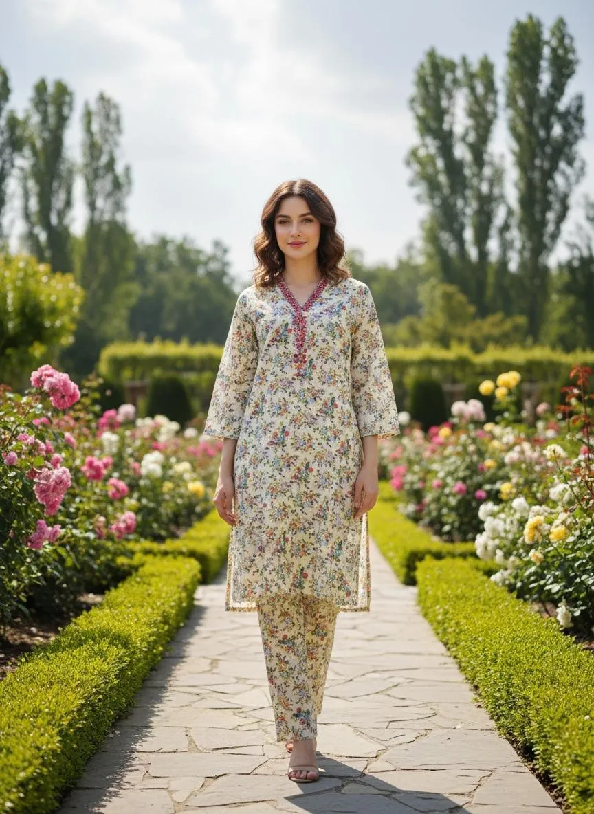 Winter Collection 2 Pcs Stitched Micro Polo Cotton Women Dress Marina Wool Specially