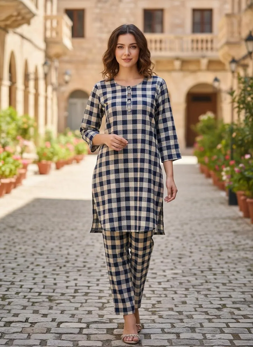 Winter Collection 2 Pcs Stitched Micro Polo Cotton Women Dress Marina Wool Specially