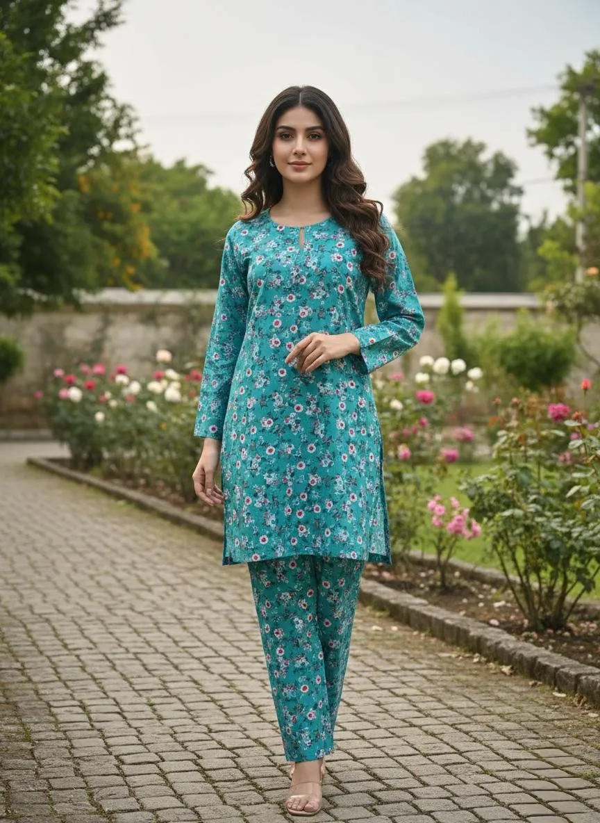 Winter Collection 2 Pcs Stitched Micro Polo Cotton Women Dress Marina Wool Specially