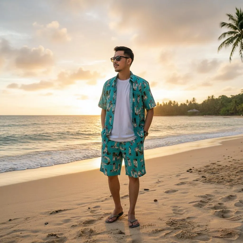 Men's Dhanak Printed T-Shirt & Shorts Tracksuit