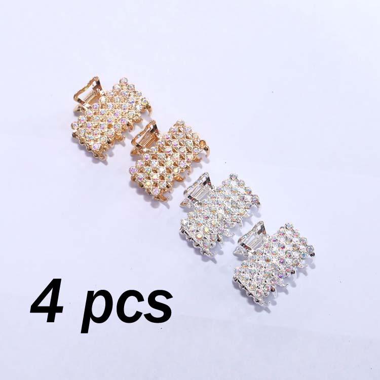 4 Pcs Medium Length Metal Hair Catcher - Multicolor