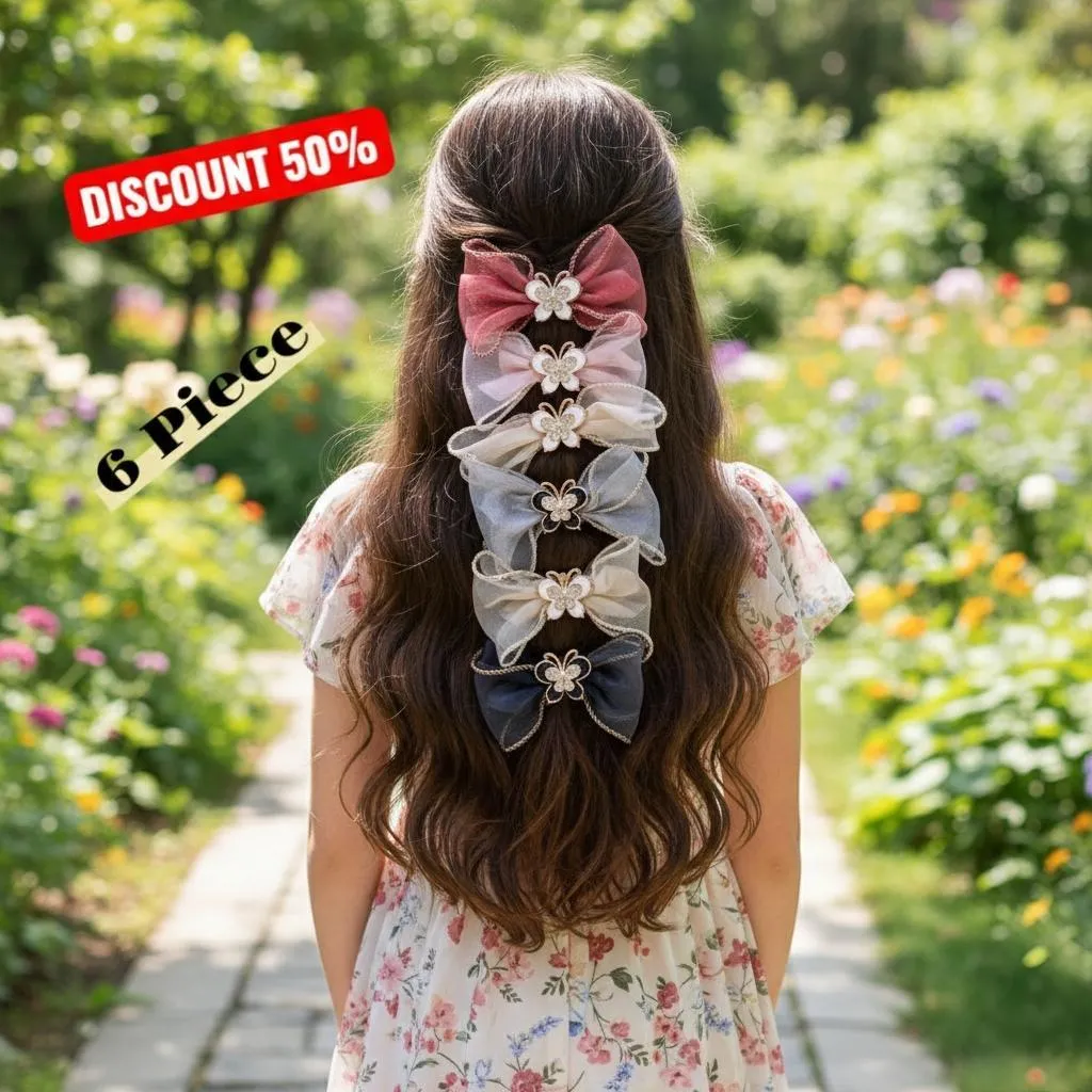 6 Hair Pony For Girls Classic Elastic Hair Ponies Set Sweet Soft Hair Ponies