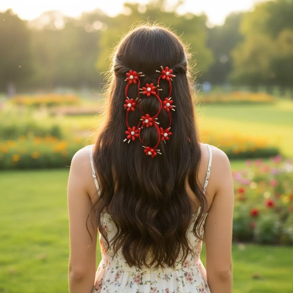 Pack Of 12 Girls Classic Elastic Hair Ponies Set Sweet Soft Hair Ponies