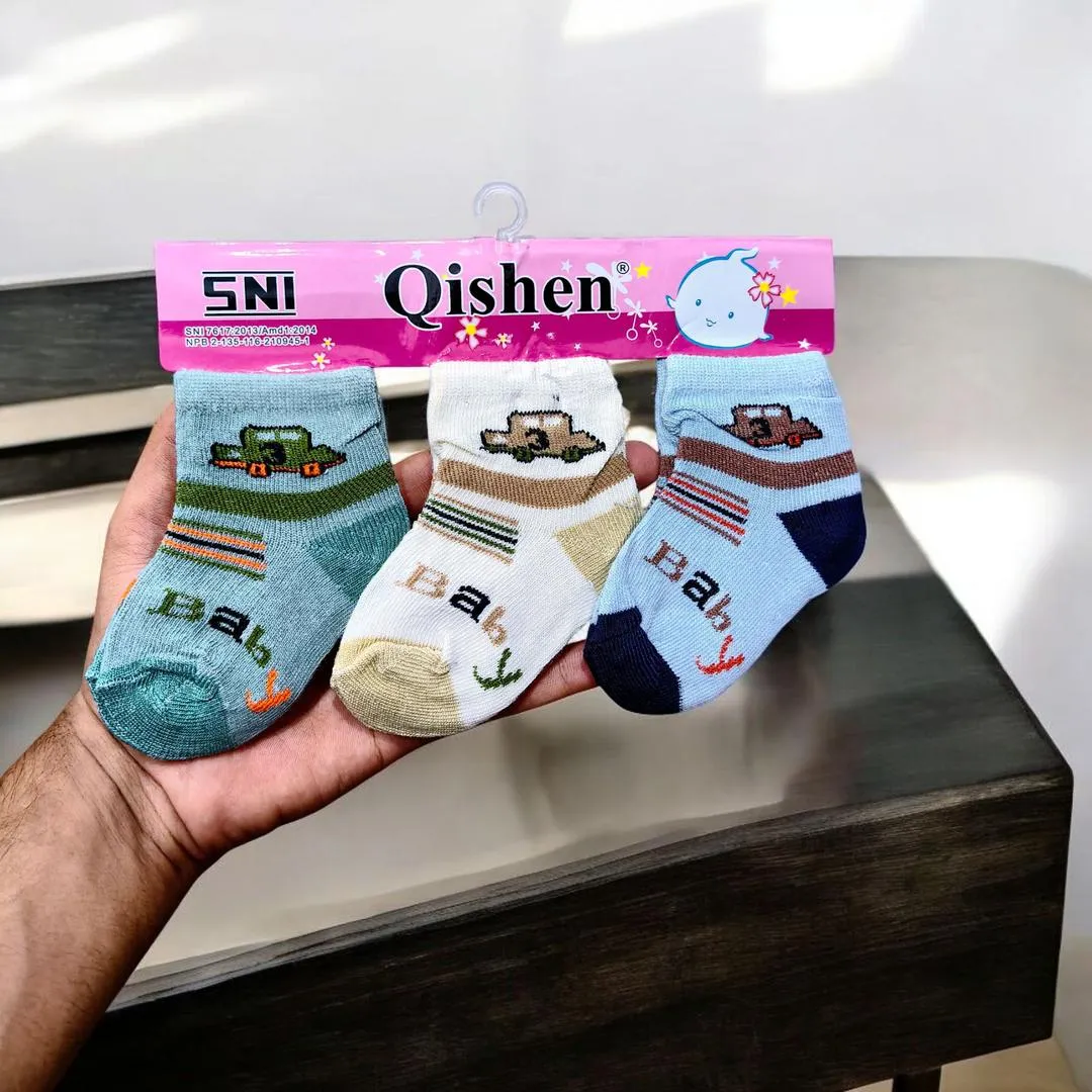 3 Pair Casual Printed Kids Boys Girls Socks 