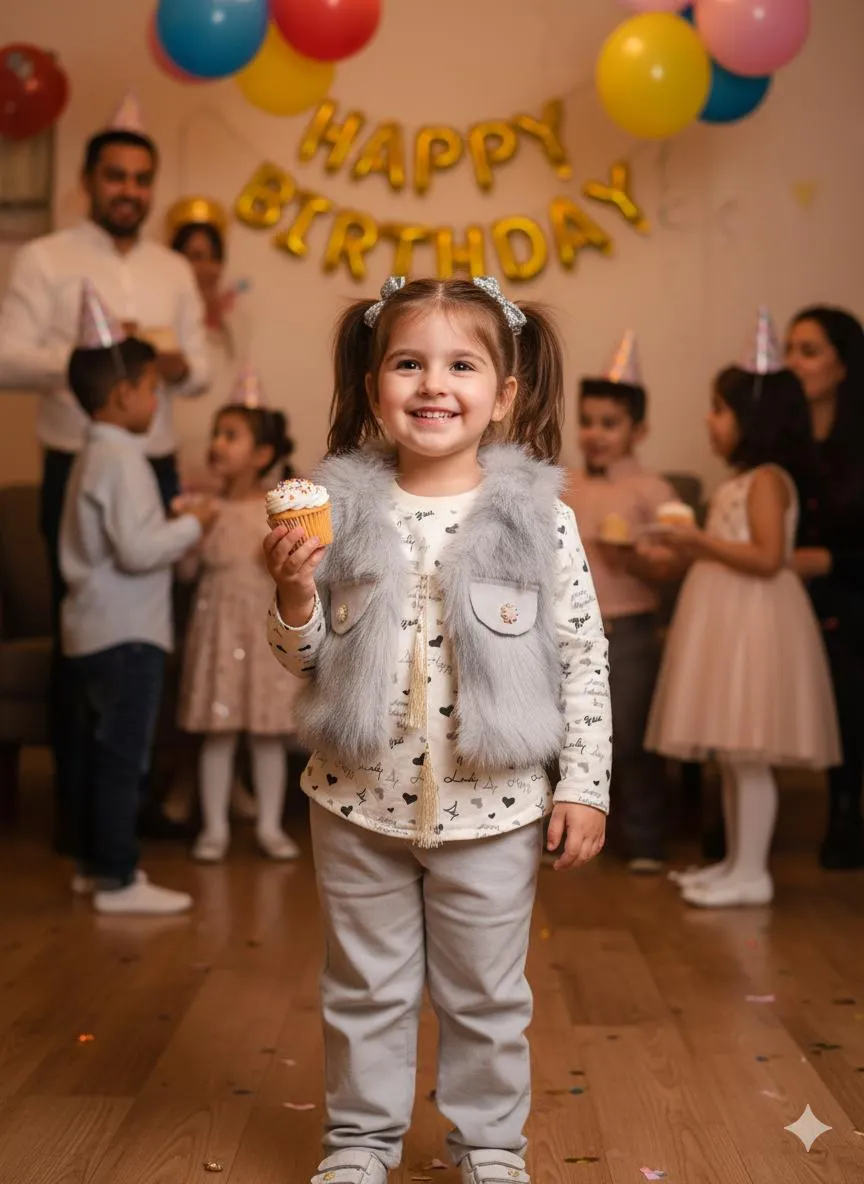 New Doll Brand Winter 3 Pcs New Trend Girl's Dress