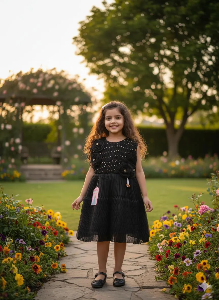 Stylish Collection Fancy 2 Pcs Girl Frock Wedding Party Wear