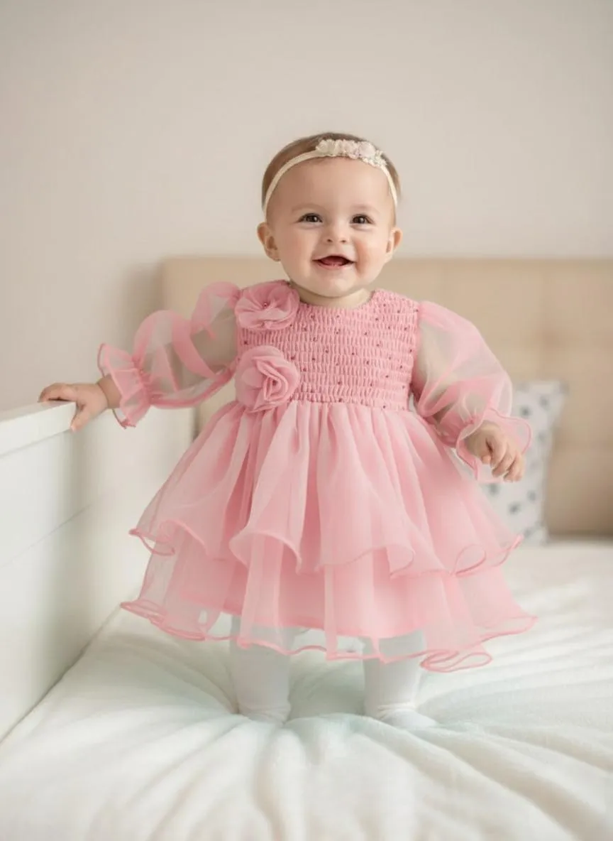 Stylish Collection New Baby Girl Fancy Frock Wedding Party Wear