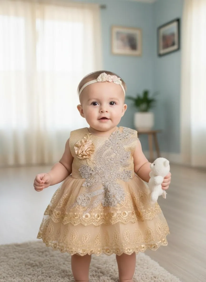 Stylish Collection New Baby Girl Fancy Frock 1 Month To 12 Month