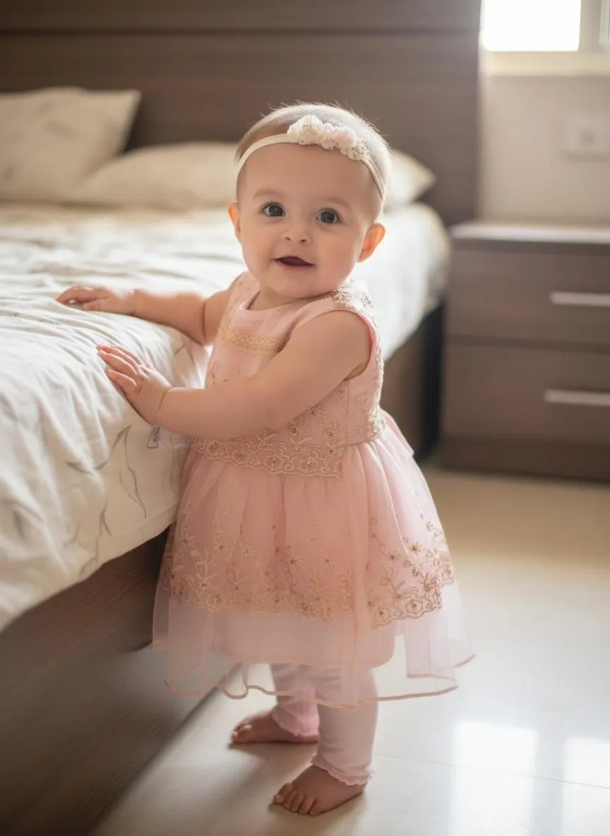 Stylish Collection New Baby Girl Fancy Frock 1 Month To 12 Month