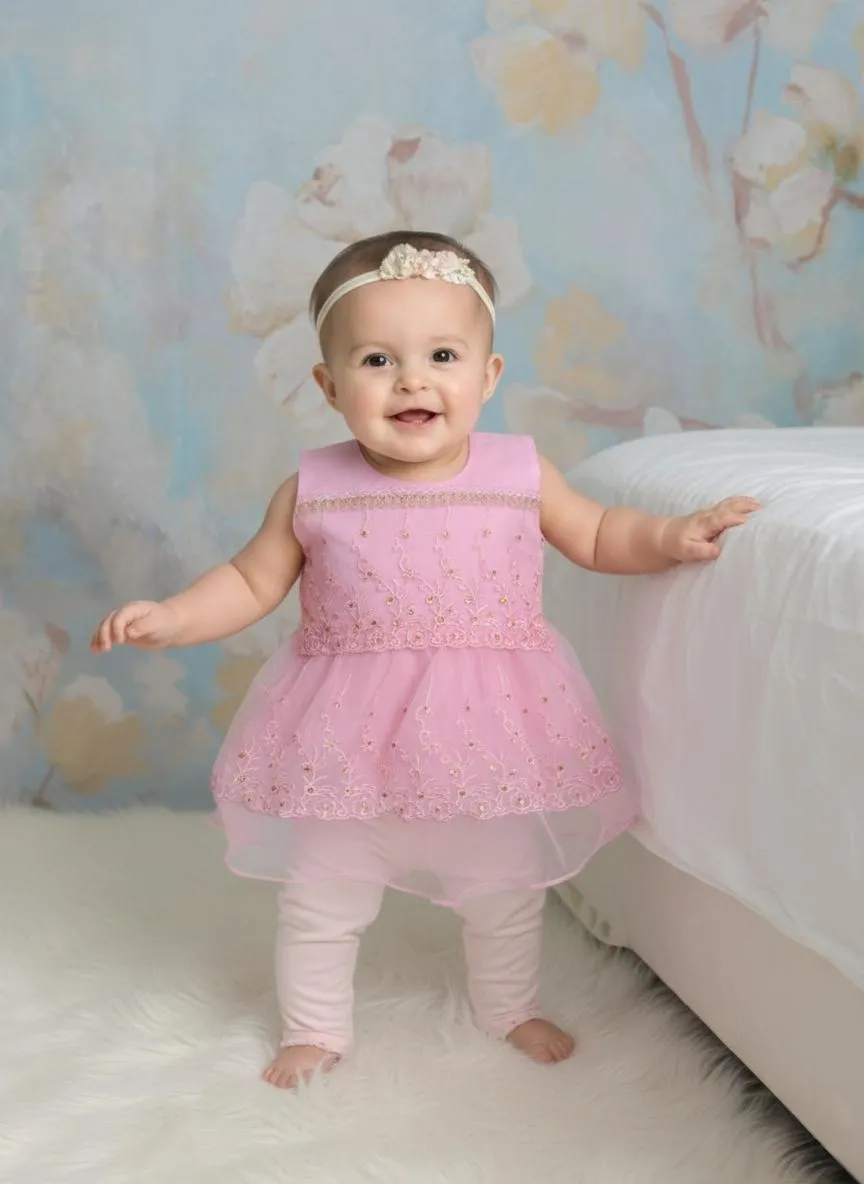 Stylish Collection New Baby Girl Fancy Frock 1 Month To 12 Month