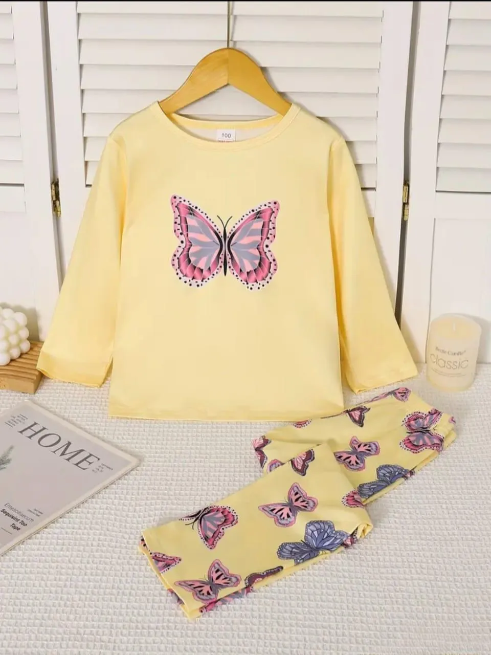 2 Pcs Girl's New Doll Brand Printed Shirt And Trouser 