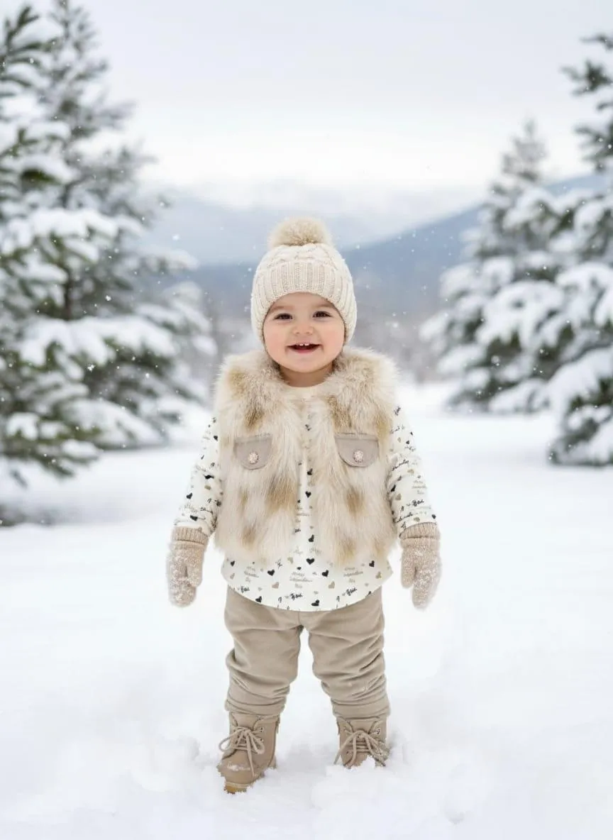 New Doll Chaina Stuff Winter 3 Pcs New Trend Girl's Dress