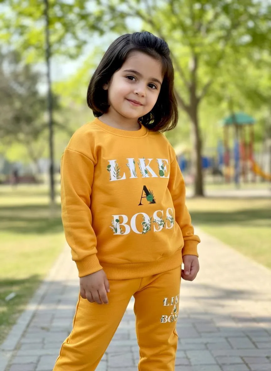 Girls Fleece Printed 2Pc Set Multicolor view 2