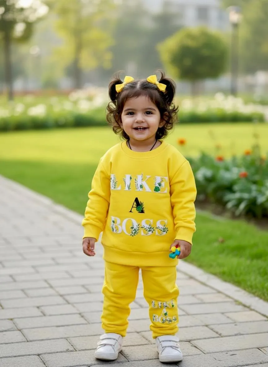 Girls Fleece Printed 2Pc Set Multicolor view 5