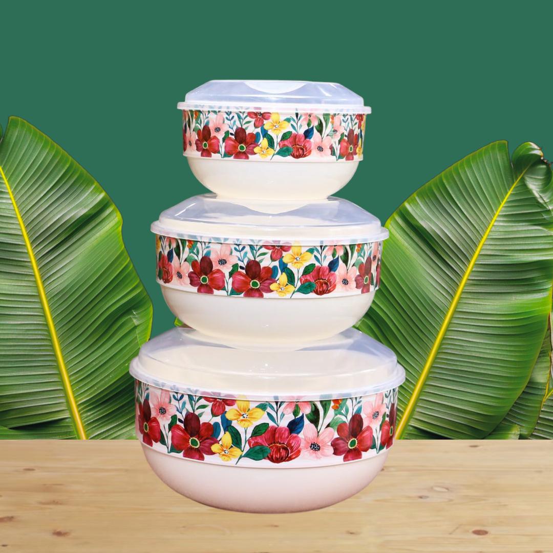 Versatile 3 Pcs White Bowl Set – Perfect for Serving and Mixing