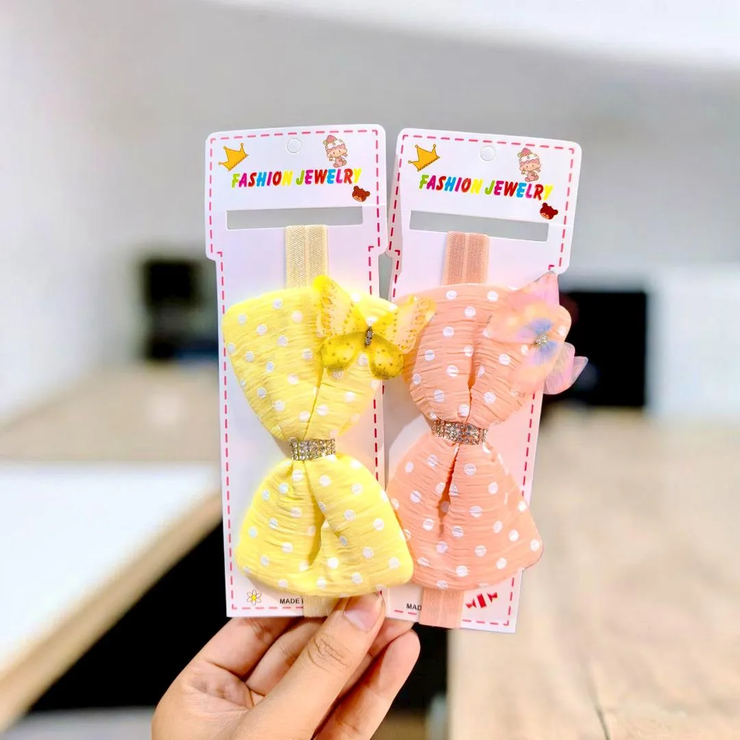 Girl's Beautiful Printed Hair Band 2 Pcs