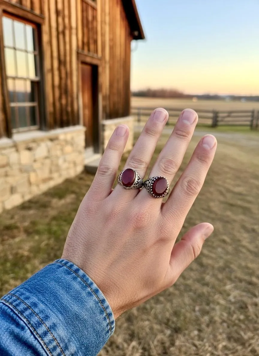 Turkish Design Resin Polish Men's Ring