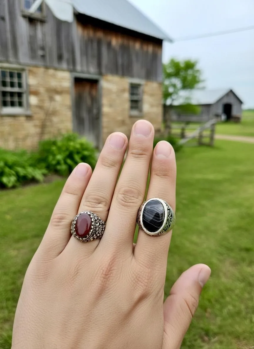 Turkish Design Resin Polish Men's Ring