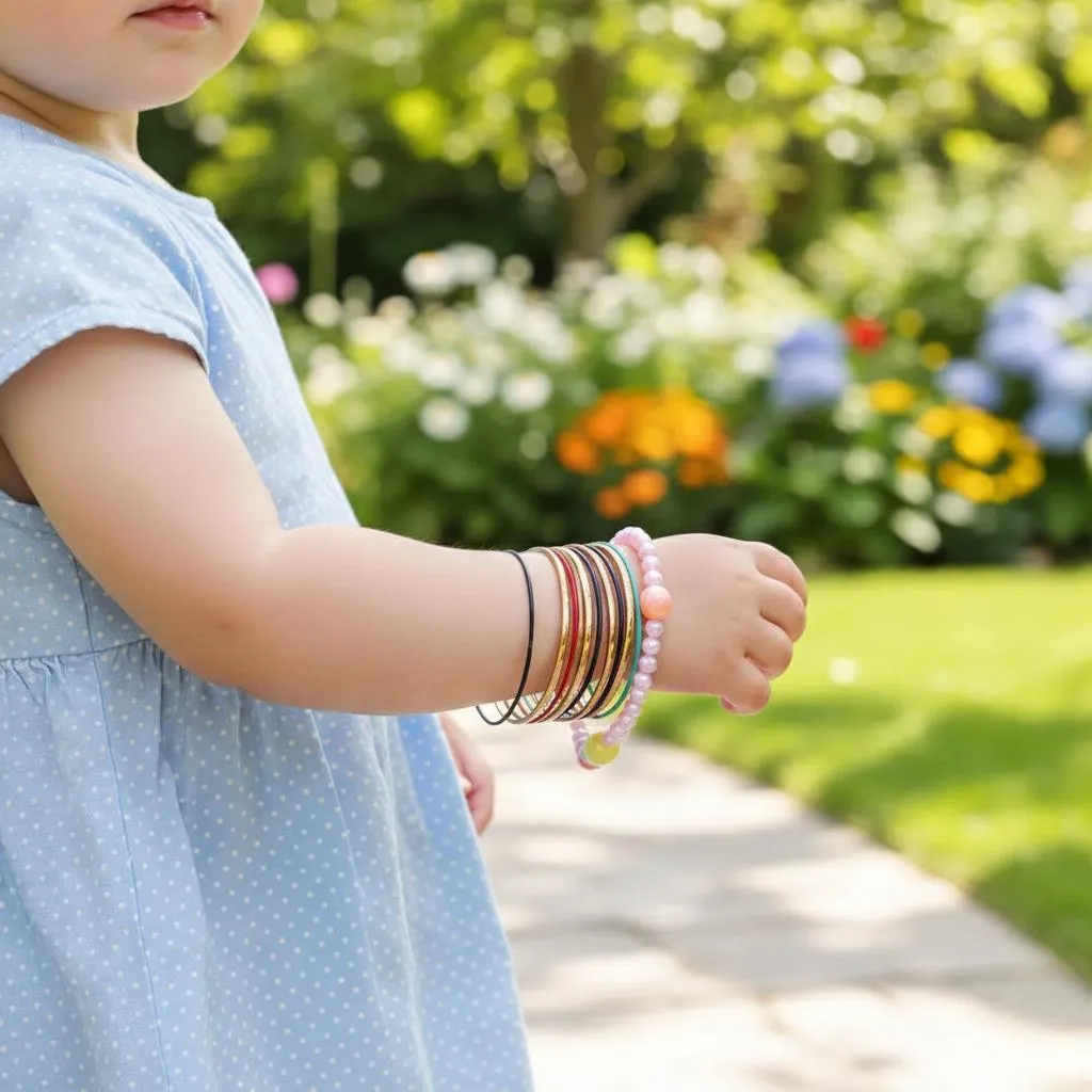 12 Pcs Kara Bangle For Girls Modren Desing 4 to 6 Year Girls