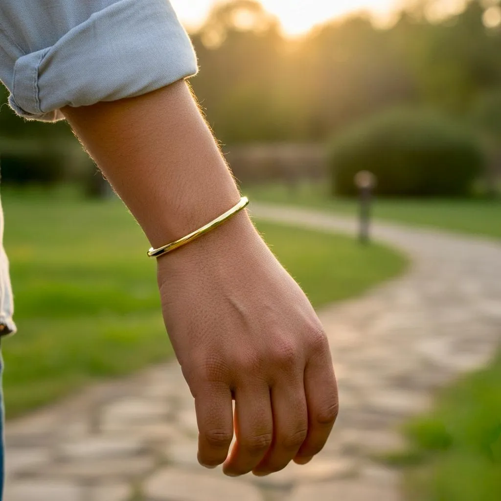 1 Pc Funky Gold Plated Men's Bracelet